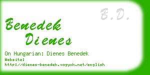 benedek dienes business card